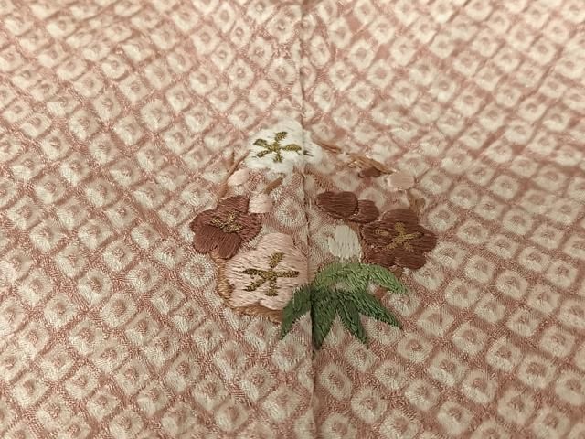 平和屋着物○訪問着 総絞り 刺繍 松竹梅 暈し染め 金糸 正絹 逸品 未