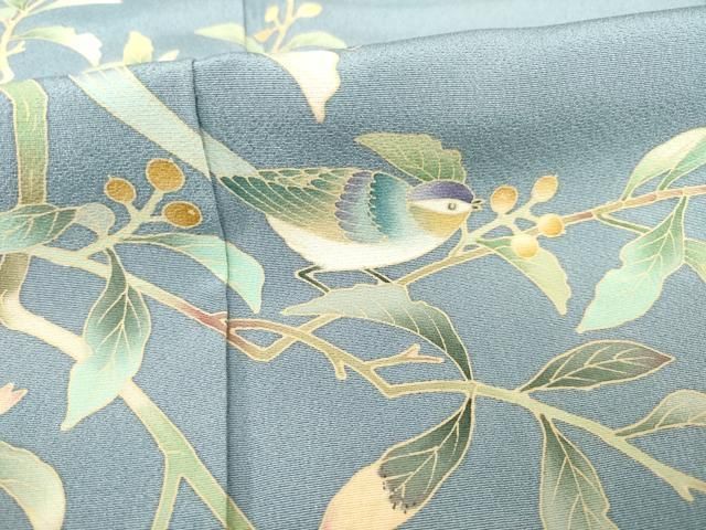 平和屋着物○訪問着 友禅 作家物 花鳥文 正絹 逸品 AABD0917ck - メルカリ