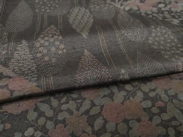 平和屋着物○二代目 川村久太郎 色留訪問着 紬地 草花文 正絹 逸品
