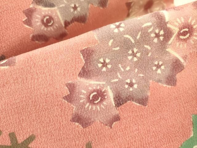 草花文 正絹