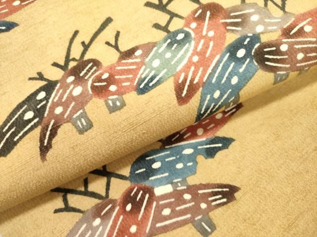 紬地 型染