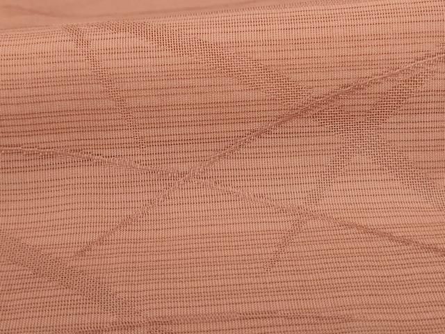  平和屋着物 夏物 色無地 絽 芝紋紗 遠州茶色 正絹 jd 色無地 着物