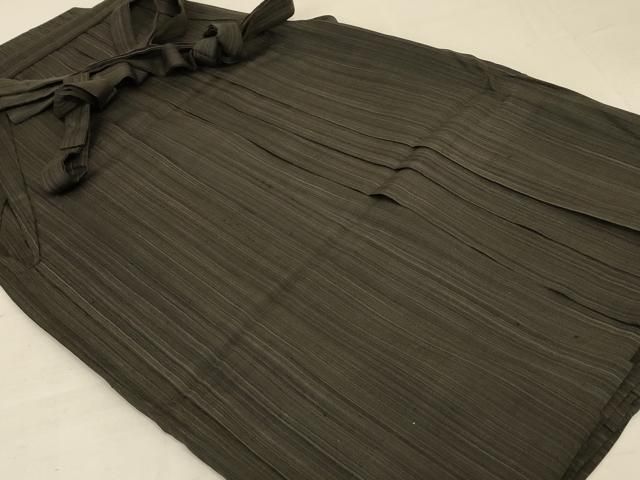 平和屋着物 夏物 男性 行灯袴 縞 正絹 AABD4507jd