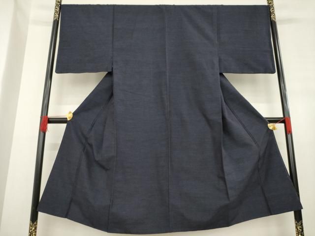 平和屋着物 男性 結城紬 杢 青褐色 正絹 AABD4370ck