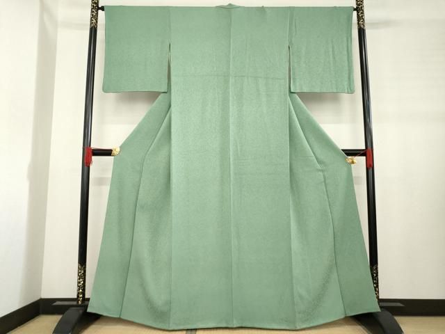 平和屋着物 上質な色無地 老竹色 正絹 ck