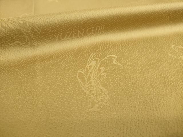 平和屋着物○世界的友禅作家 千地泰弘 色無地 桑茶色 正絹 逸品