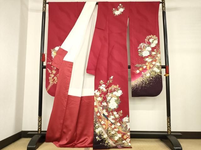 平和屋着物 豪華振袖 流水花丸文 金彩 正絹 ck