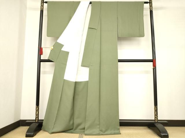 上質な色無地 藍媚茶色