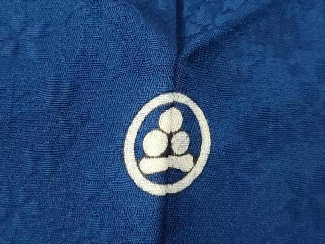 小花地紋 濃藍色