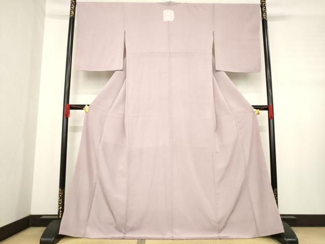 平和屋着物 伝統工芸士 保科信 江戸小紋 万筋 白色 浅蘇芳色 正絹 ck