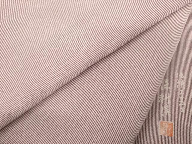 平和屋着物 伝統工芸士 保科信 江戸小紋 万筋 白色 浅蘇芳色 正絹 ck