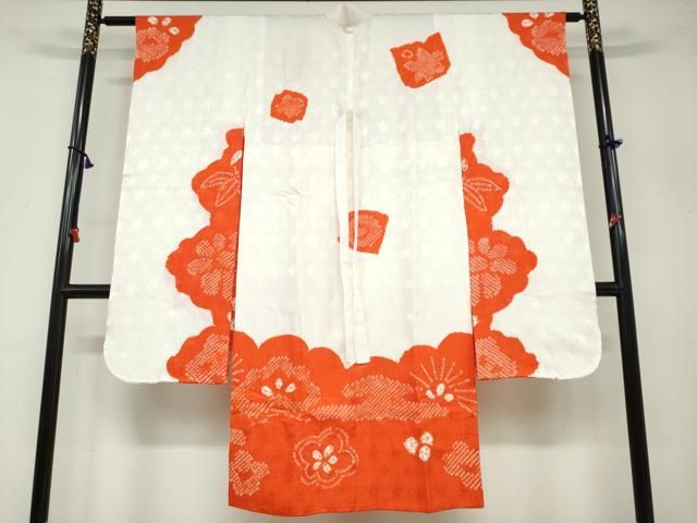 平和屋着物○上質な長襦袢 無双仕立て 雲取り菊地紋 暈し染め