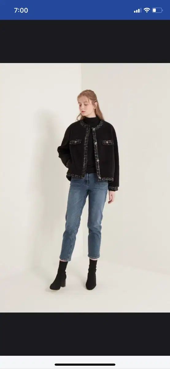 SJSJエスジェイエスジェイ ツイード 덤블 ジャケット