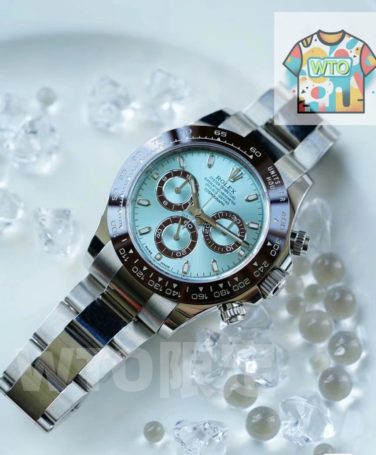 今日 ROLEX コスモグラフデイトナシリーズ アイスブルーデイトナ M 116506-001 自動巻き腕時計-WTO輸入1