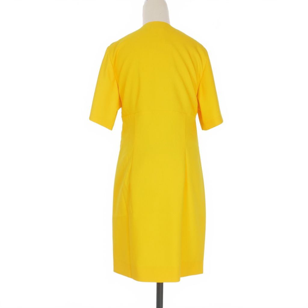 ディースクエアード 23 AW メタルチャーム付き ワンピース ドレス 半袖 38 イエロー 正規