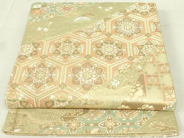 平和屋着物◎六通柄袋帯 正倉院華文 金糸 正絹 逸品 DAAY6621qp - メルカリ