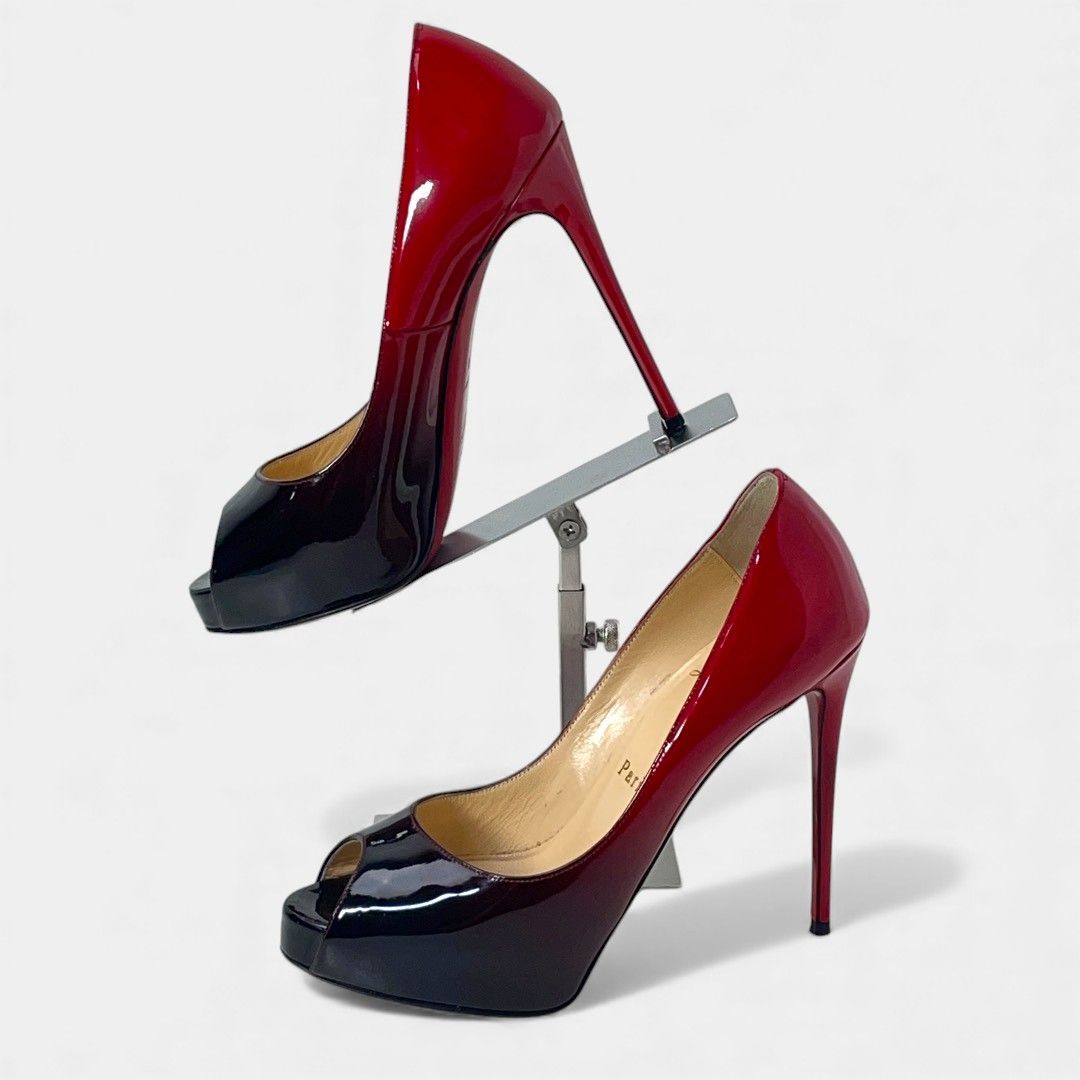  ルブタン VERY PRIVE レッド ブラック グラデーション オープントゥ パンプス ハイヒール パンプス パンプス