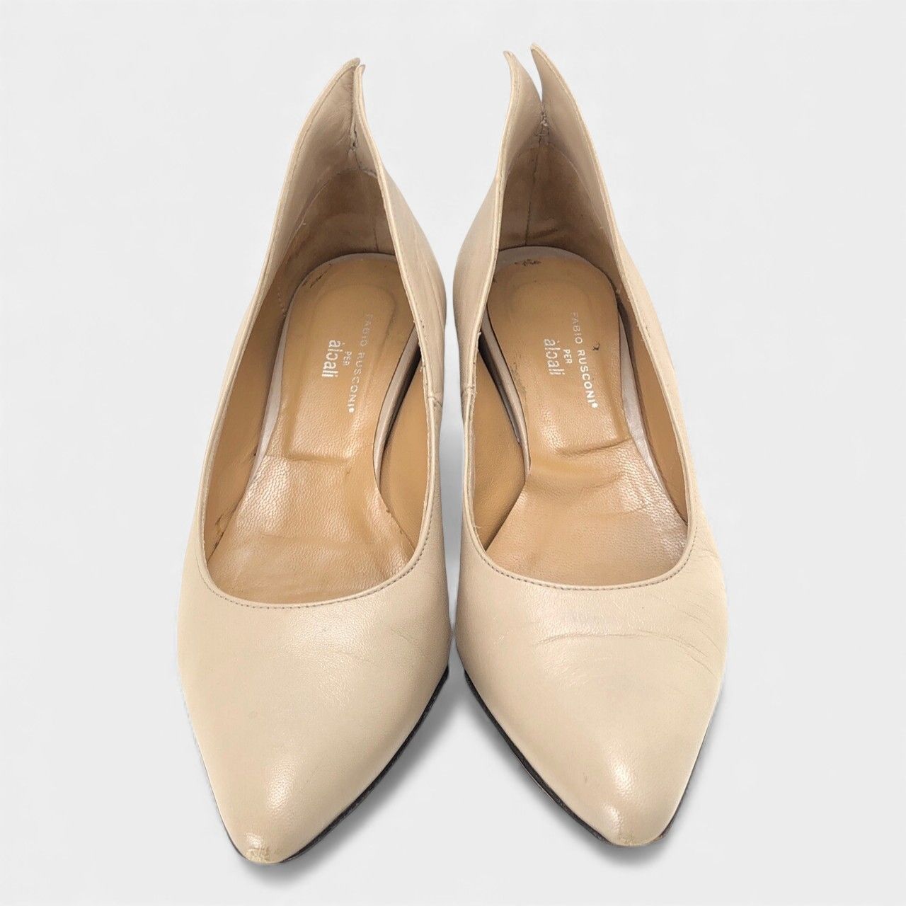 ファビオルスコーニ フラットシューズ alcali アルカリ ベージュ ポインテッドトゥ