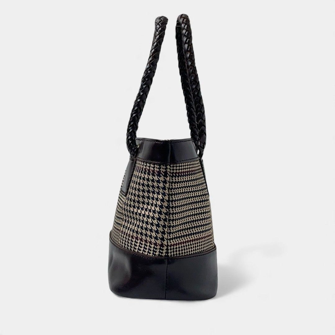 ローレン ラルフローレン トートバッグ 千鳥 格子 チェック ブラウン