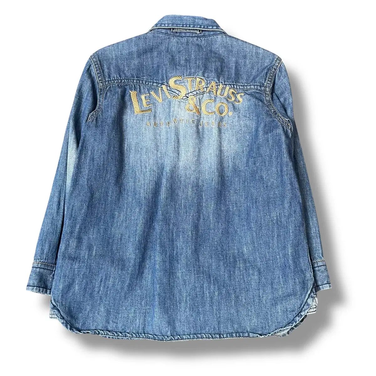 リーバイス キッズ インディゴ レッドタブ ツーポケット デニム 長袖 シャツ 110