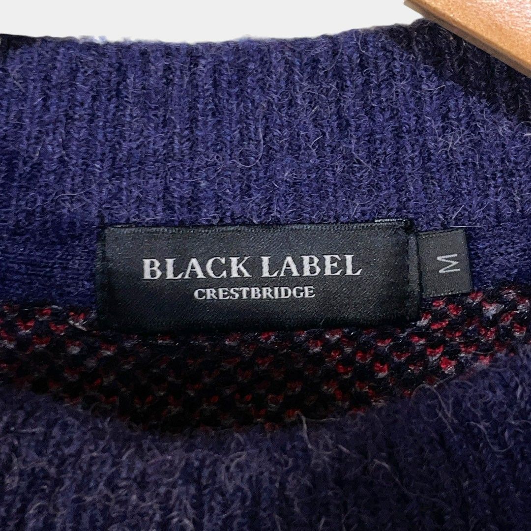ブラックレーベルクレストブリッジ ネイビー アーガイルチェック 