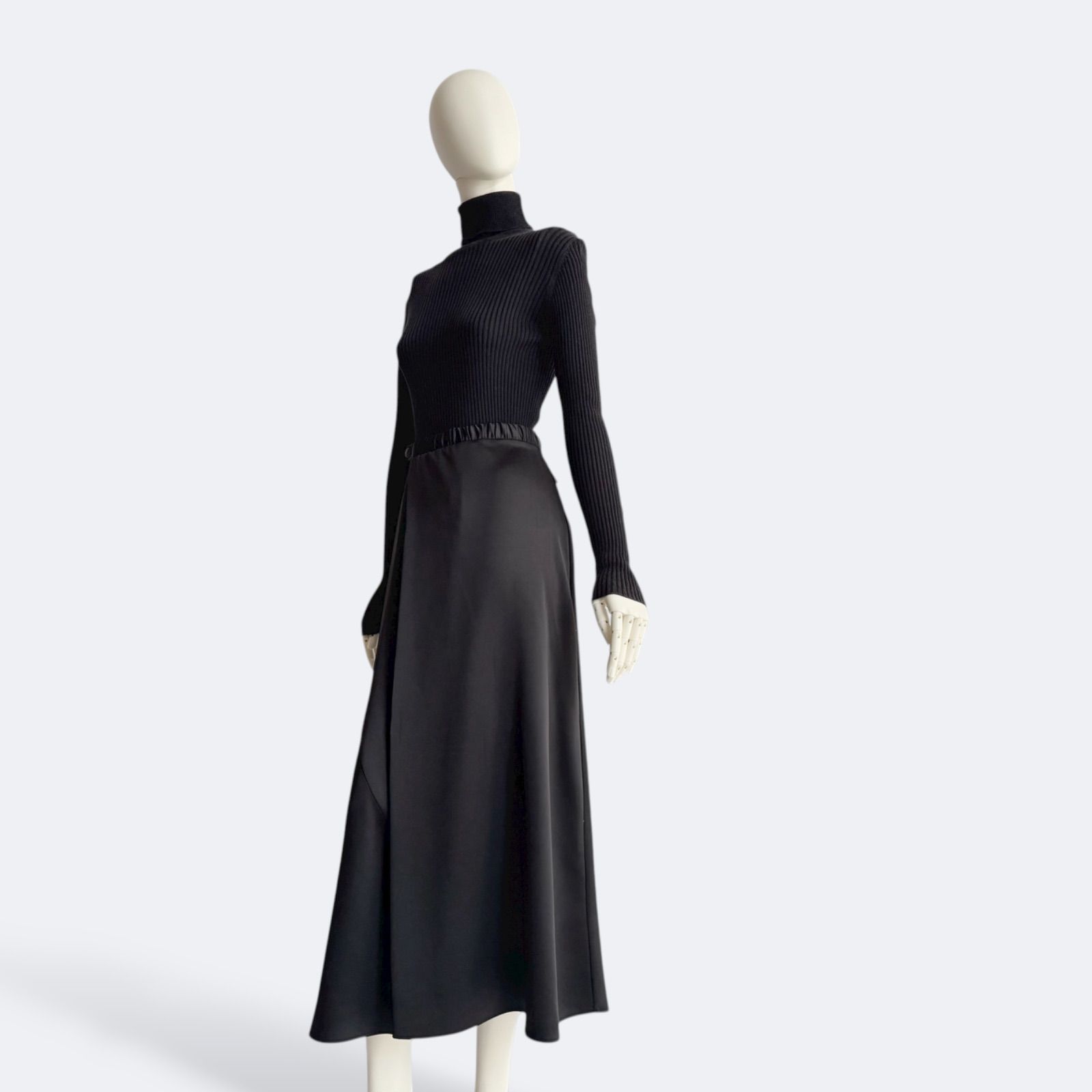 MONCLER モンクレール スカート 38 ブラック ラップスカート