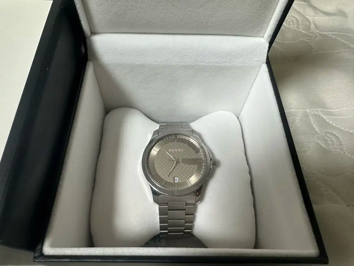 グッチ シルバー メタル 時計 126 4 予備ベルトO