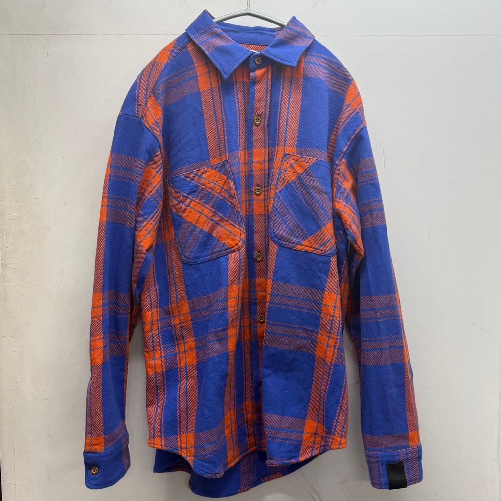 N.HOLLYWOOD COMPILE × BIG MAC エヌハリウッド コンパイル ビッグマック CHECK SHIRT 長袖シャツ 2251-SH40-013 オレンジ ブルー size 36 中目黒A11