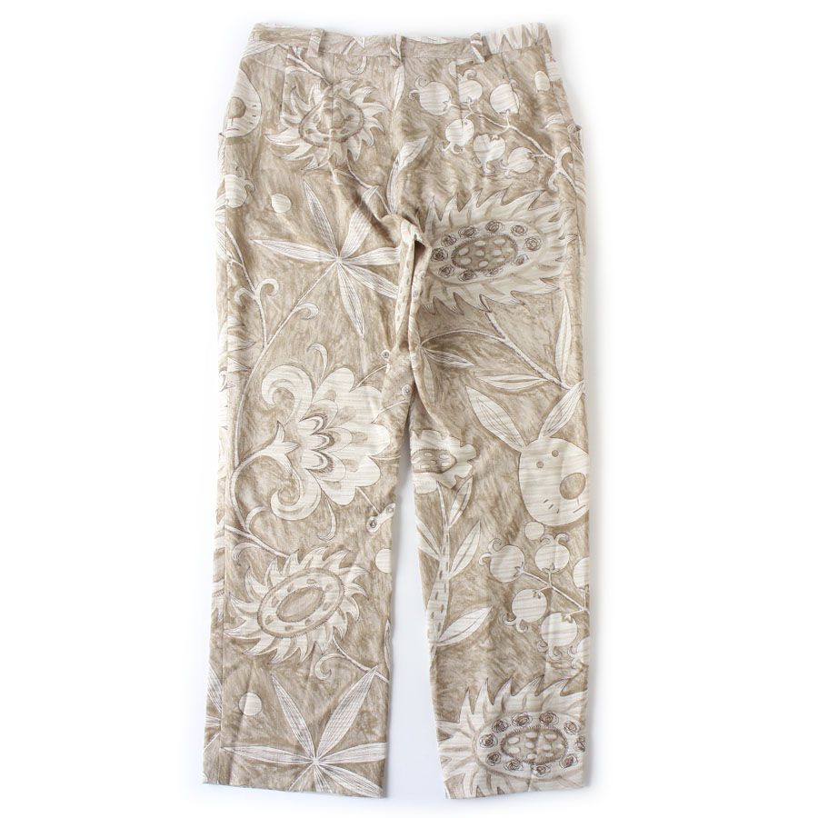 WK25050 ALBEROBELLO アルベロベロ オレボレブラ パンツ 総柄 裾上げ済み ベージュ系 L
