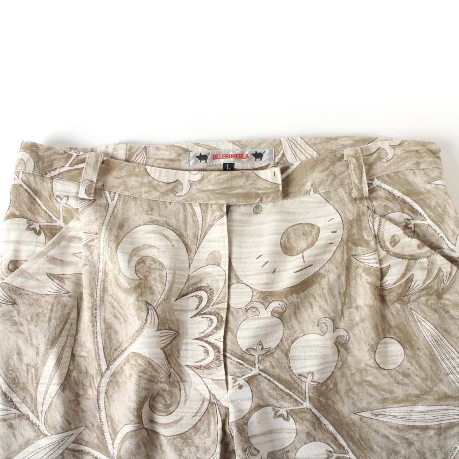  WK 25050 ALBEROBELLO アルベロベロ オレボレブラ パンツ 総柄 裾上げ済み ベージュ系 L その他 パンツ