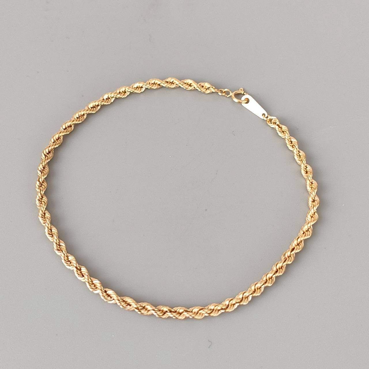 18金 K 18 男女兼用 パイプロープブレス 1.73ｇ 20㎝ D 544