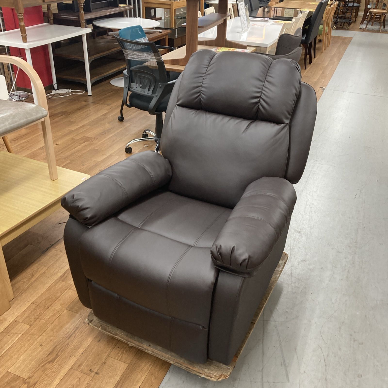 名古屋市近郊送料設置無料 S 756 手動ラウンジチェア SHIFFON Jr シフォンジュニア エス ダークブラウン