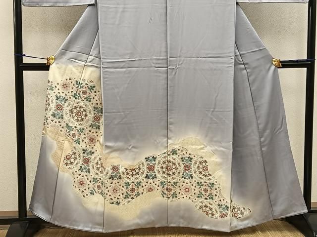 平和屋着物□訪問着 青海波花文 暈し染め 金銀彩 正絹 逸品 BAAV6320mz