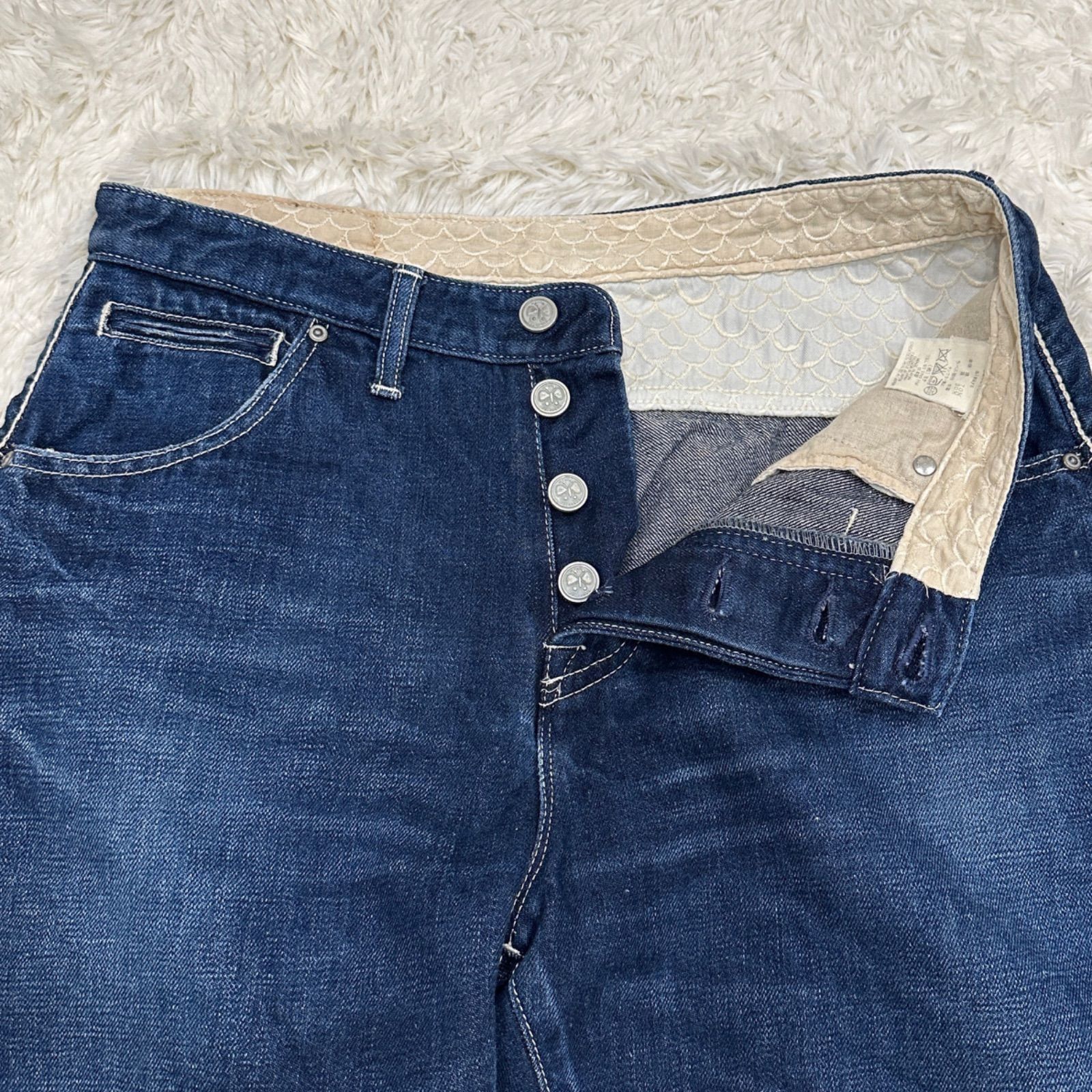 美品】ミナペルホネン mina perhonen デニムパンツ インディゴジーンズ