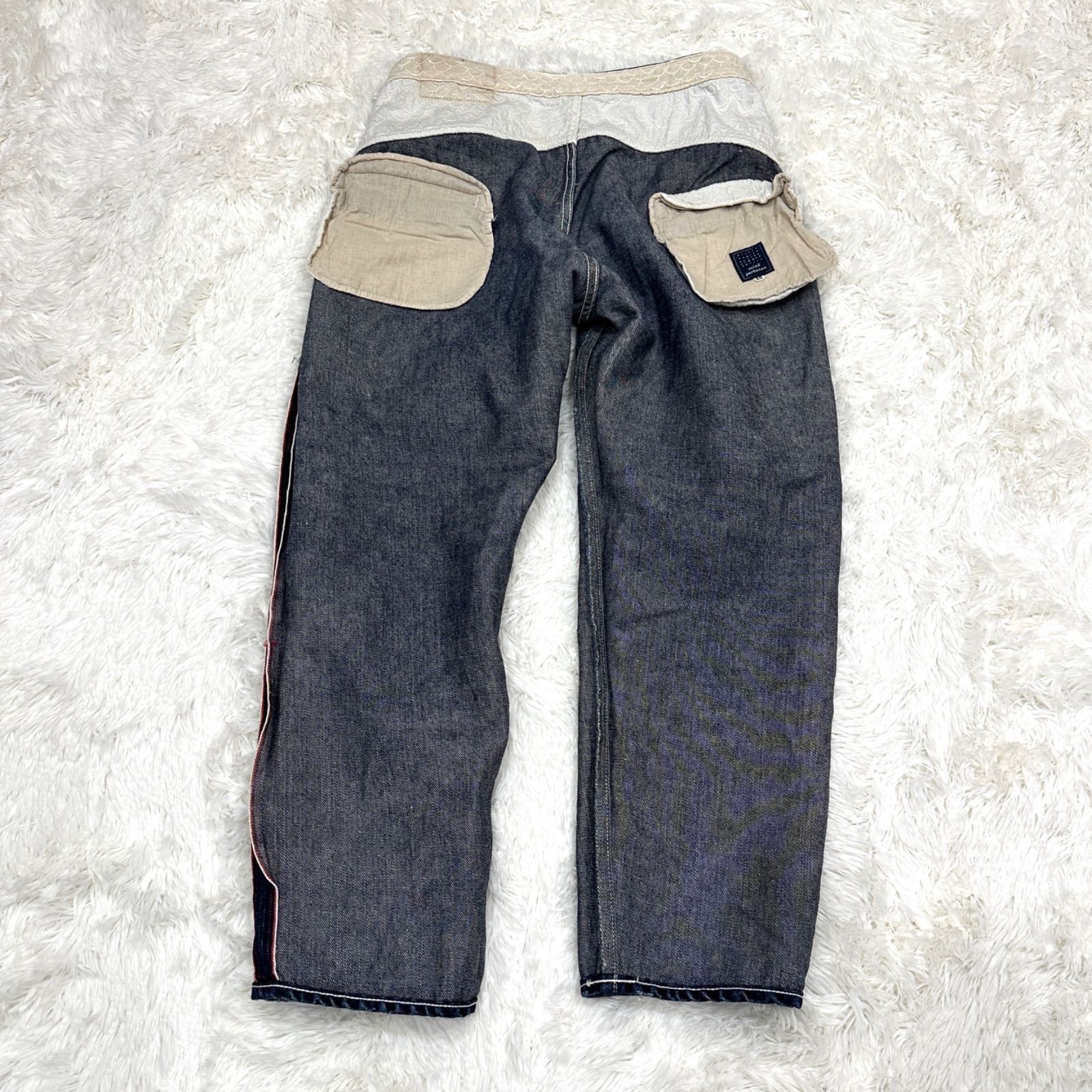 美品】ミナペルホネン mina perhonen デニムパンツ インディゴジーンズ