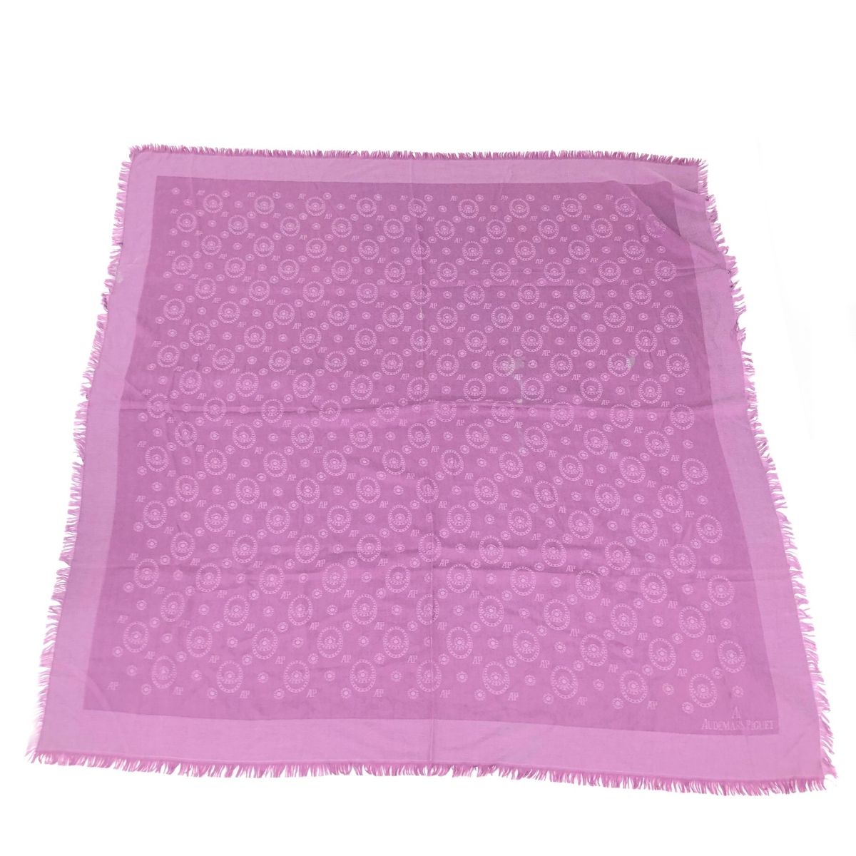 AUDEMARS PIGUET オーデマピゲ×アンドレクロードカノヴア 大判ストール シルクウール フランス製 ロゴ パープル レディース 240001169132