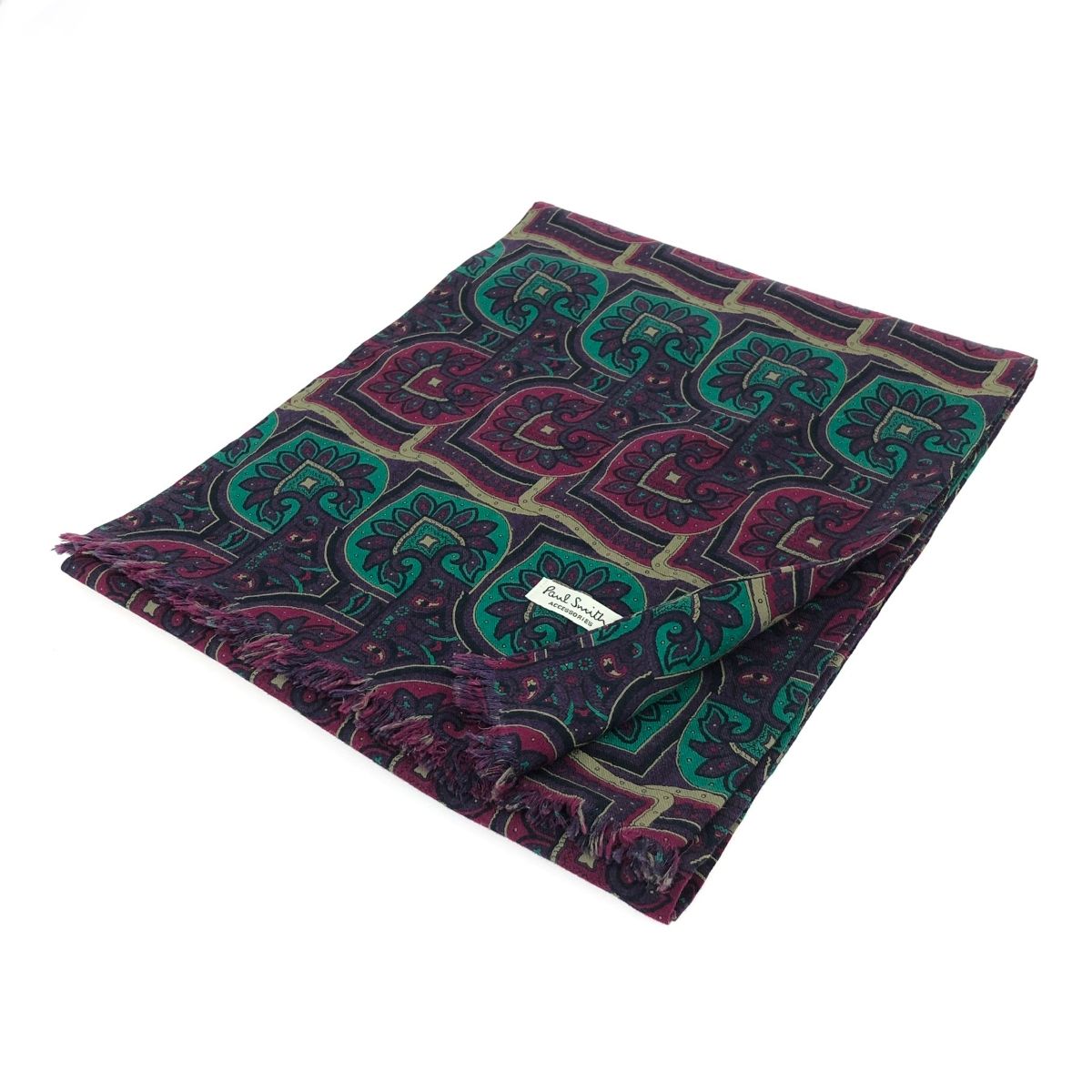 Paul Smith collection ポールスミス ストール 総柄 ヴィンテージ品 パープル ユニセックス