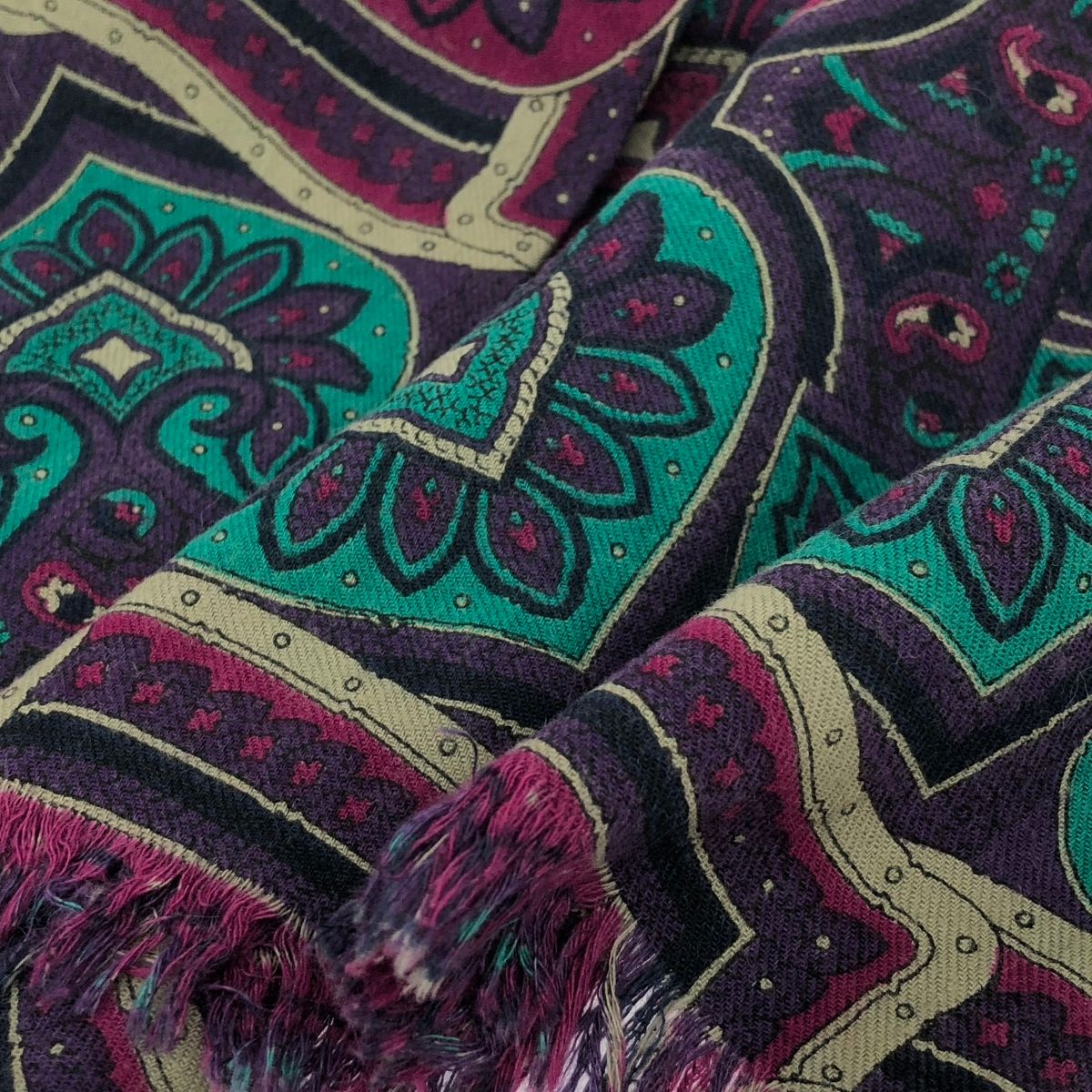 Paul Smith collection ポールスミス ストール 総柄 ヴィンテージ品 パープル ユニセックス ストール ショール 小物