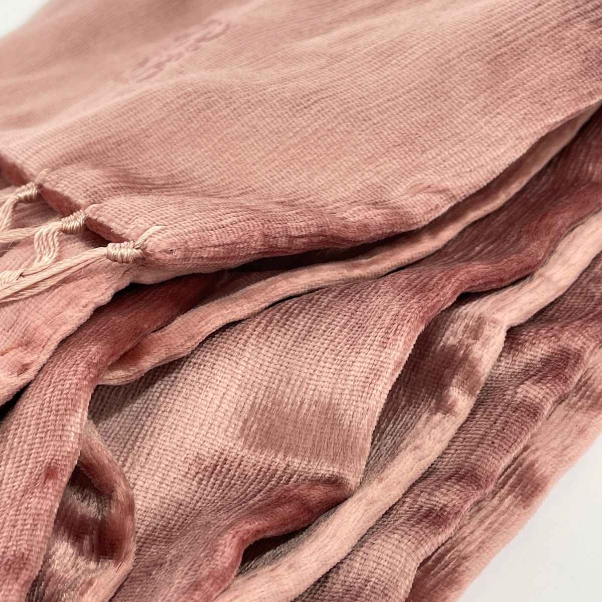 LOEWE ロエベ ロングストール アナグラムロゴ ベルベット ピンク レディース