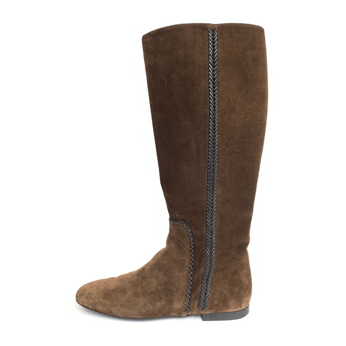 TOD S トッズ ロングブーツ 表記サイズ 37 1 2 スウェードレザー サイズ37.5 ブラウン レディース