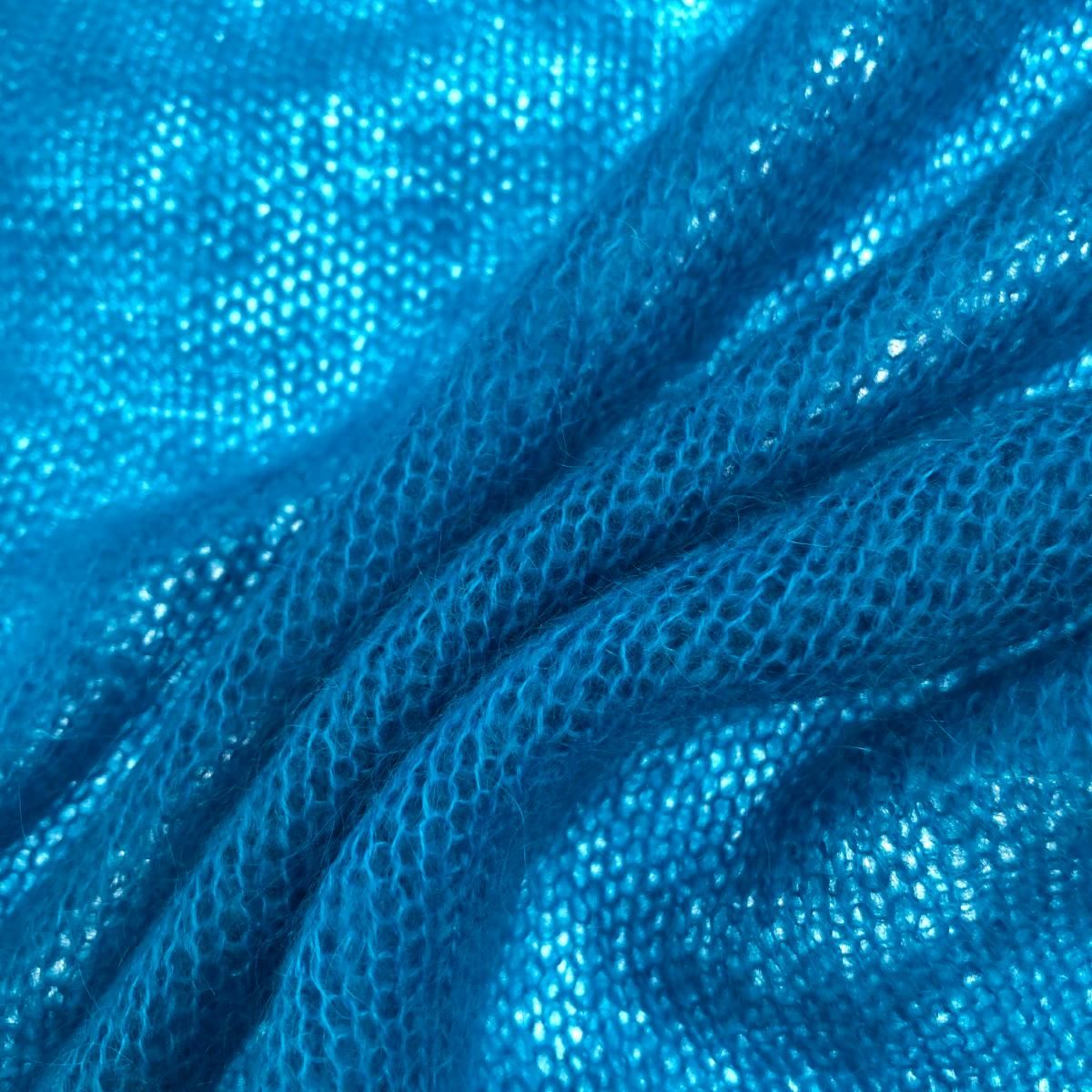  ISSEY MIYAKE イッセイミヤケ モヘヤクルーネックニット サイズ 2 ローゲージ ブルー レディース 長袖 ニット セーター