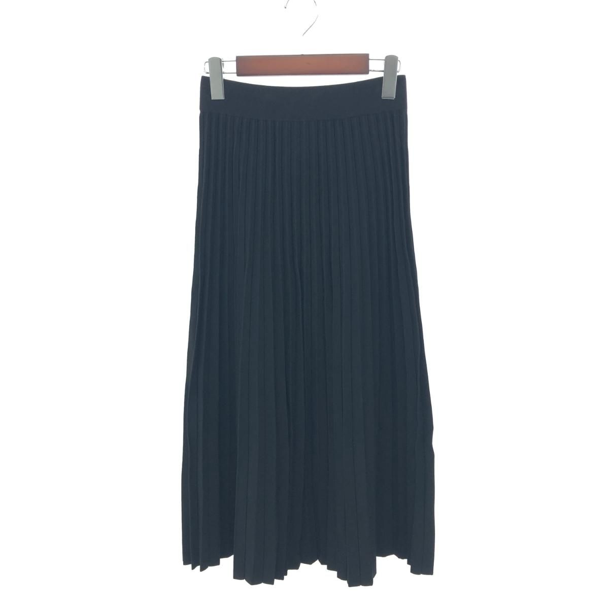 theory セオリー プリーツニットスカート サイズ P 24年 ロング レーヨンナイロン ブラック レディース 241014003937