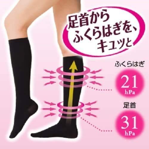 着圧ソックス ハイソックス 靴下 女性用 メディキュット L 着圧 加圧 