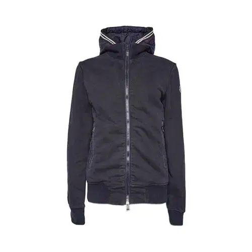 モンクレール スウェット ダウン レディース フード ジップアップ ブラック M