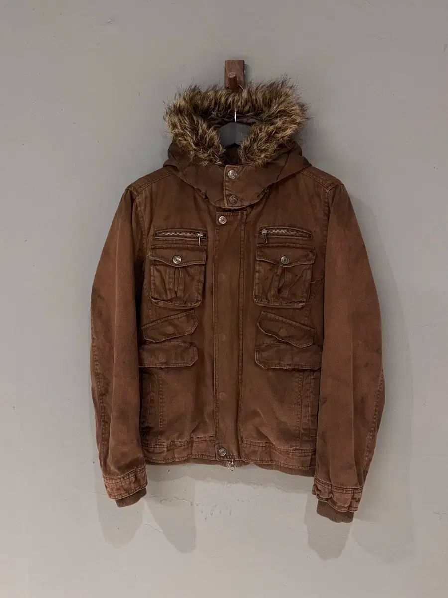 In The Attic ブラウン ファー フード ジャケット