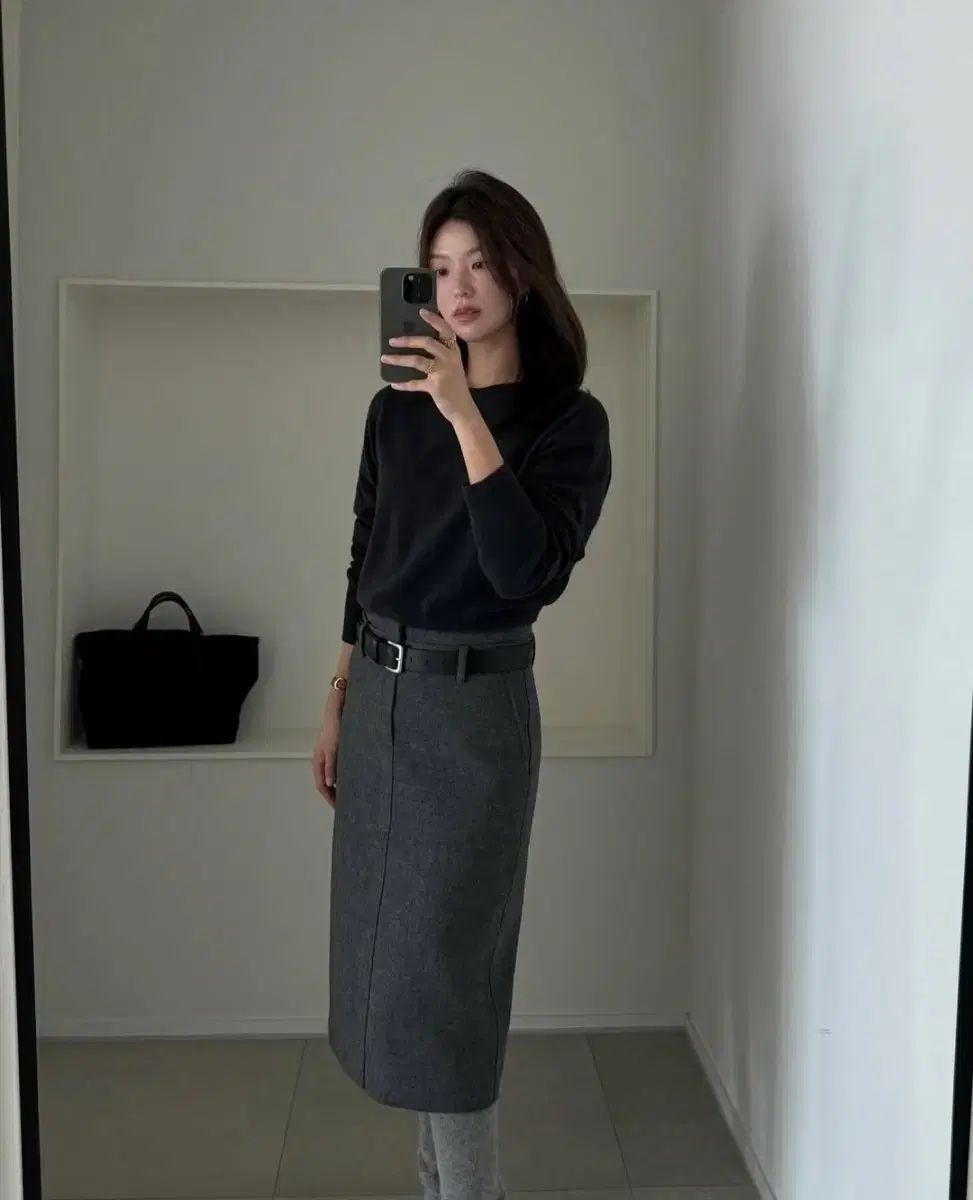 ged ベーシックニット チャコール s