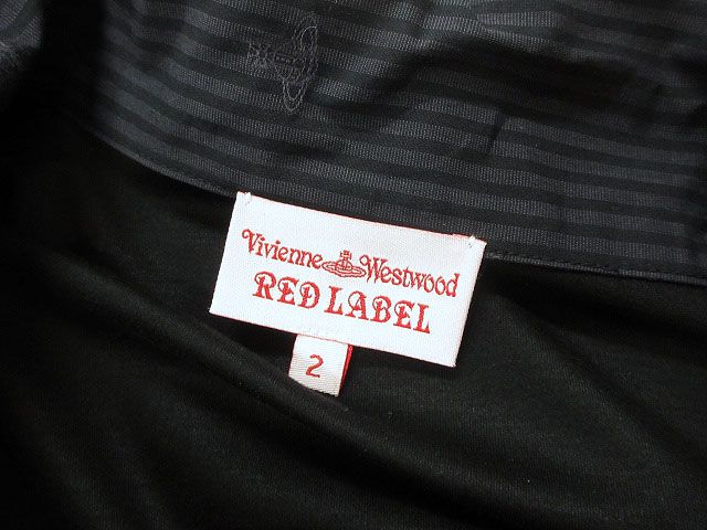 ヴィヴィアンウエストウッドレッドレーベル Vivienne Westwood RED LABEL 変形 シャツ カットソー オーブ 2 ブラック 黒 グレー トップス 長袖 GINKGOPHARMACY_COM
