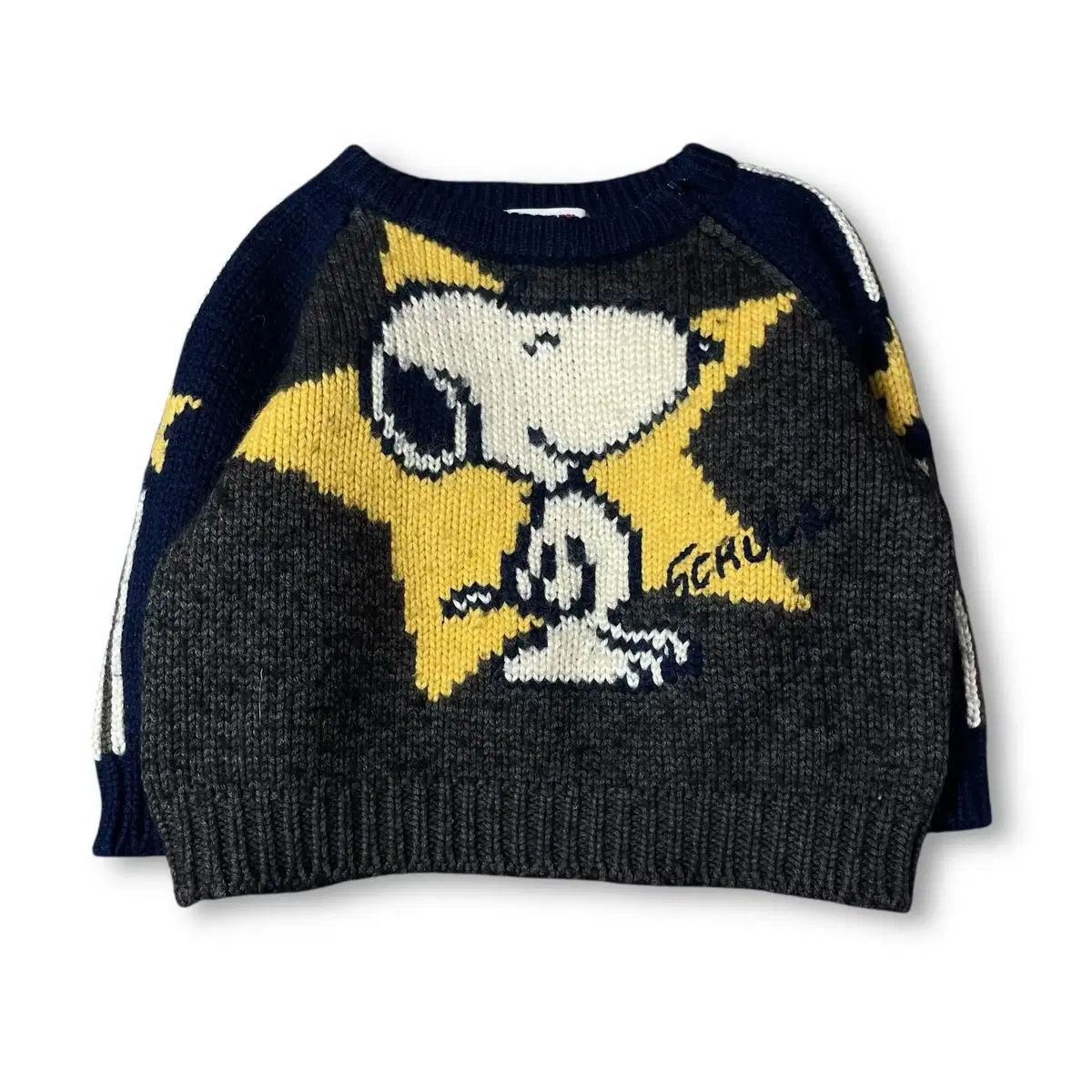 ヴィンテージ SNOOPY キッズ 星 長袖 ニット 80