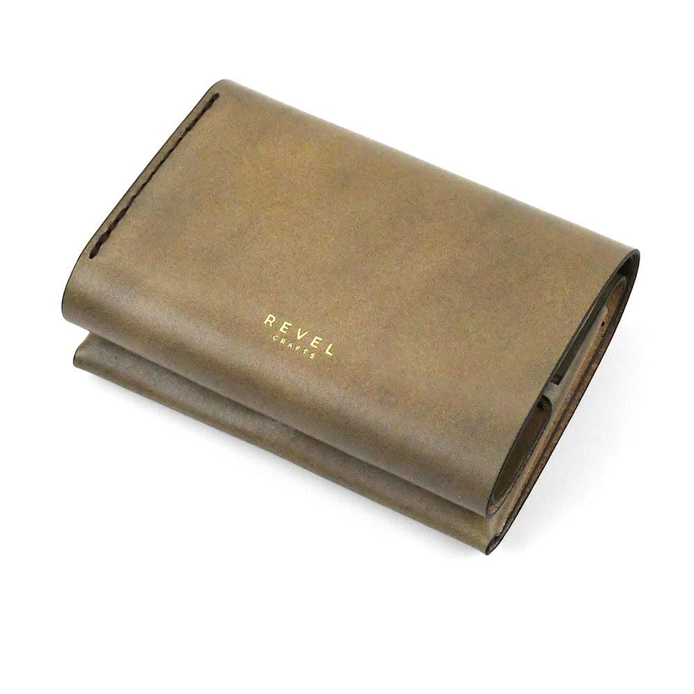 レヴェル ミニ財布 ミニマルウォレット 三つ折り財布 本革 オイルレザー 2 5折り財布 MINI R 601 GRAY