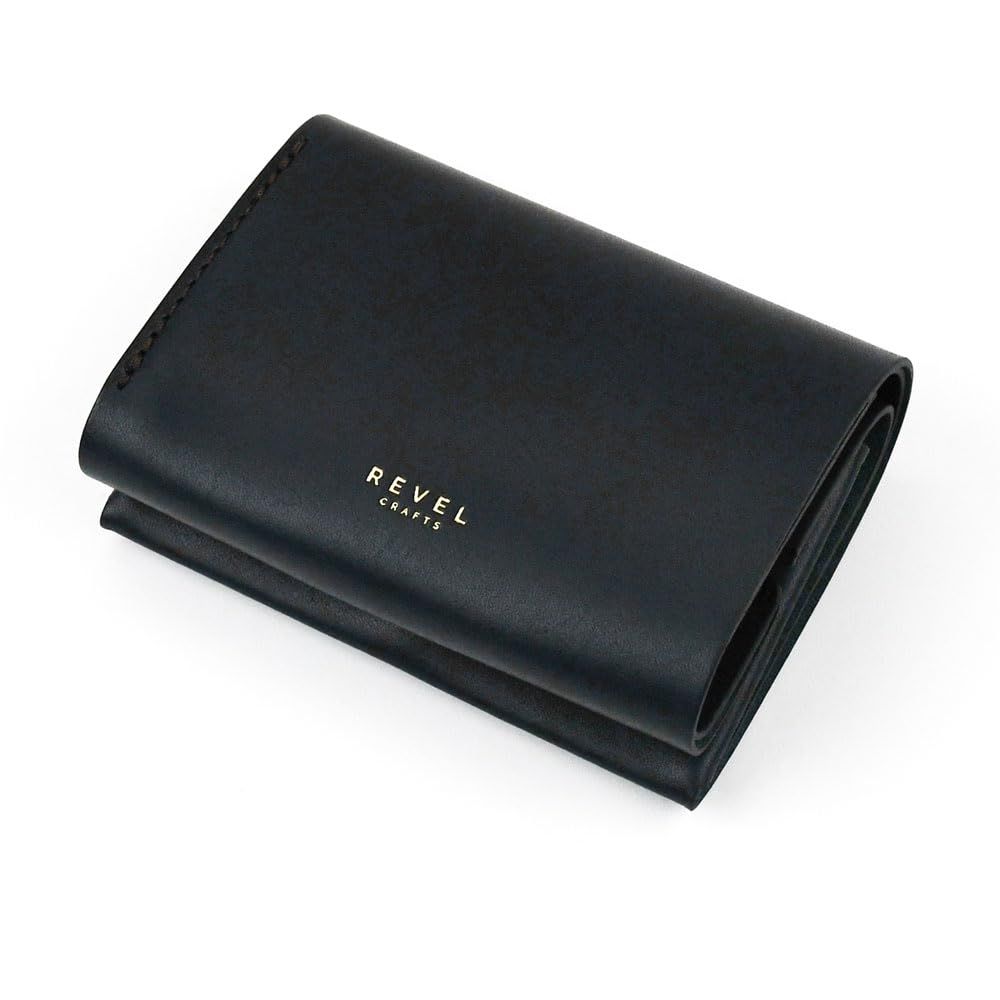 レヴェル ミニ財布 ミニマルウォレット 三つ折り財布 本革 オイルレザー 2 5折り財布 MINI R 601 NAVY